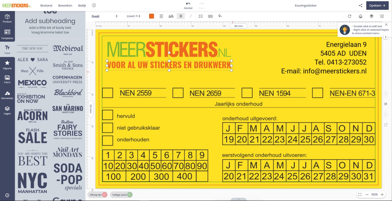 Ontwerp je stickers online