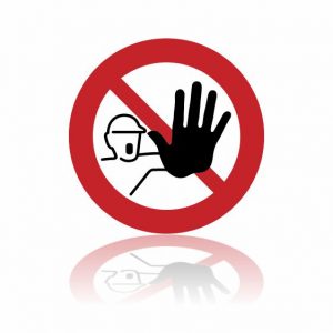 Pictogram Verboden voor onbevoegden sticker