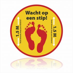 covid19 Voeten houd afstand sticker