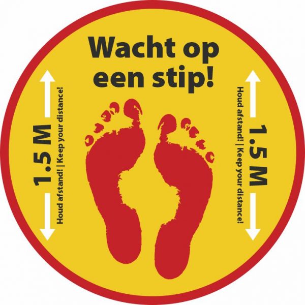 covid19 Voeten houd afstand sticker