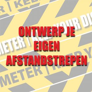 Covid19 ontwerp je eigen afstandstrepen