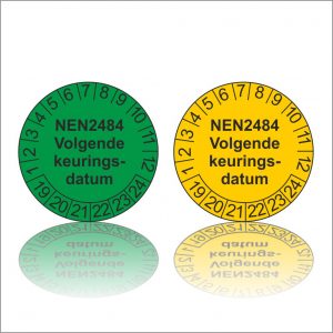 Keuringssticker NEN 2484 volgende keuringsdatum
