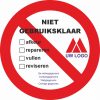 Keuringsstickers niet gebruiksklaar