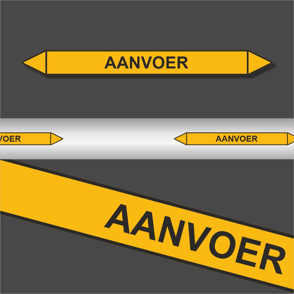 Leidingstickers Leidingmarkering Aanvoer (Gassen) Leidingstickers Leidingmarkering Aanvoer (Gassen)