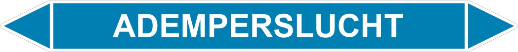 Leidingstickers Leidingmarkering Ademperslucht (Lucht) Leidingstickers Leidingmarkering Ademperslucht (Lucht)