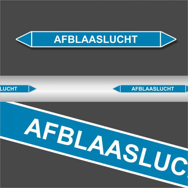 Leidingstickers Leidingmarkering Afblaaslucht (Lucht)