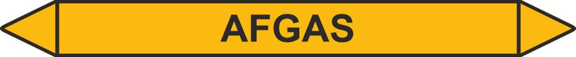 Leidingstickers Leidingmarkering Afgas (Gassen) Leidingstickers Leidingmarkering Afgas (Gassen)
