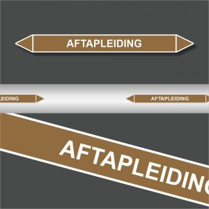 Leidingstickers Leidingmarkering Aftapleiding (Ontvlambare vloeistoffen)