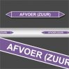 Leidingstickers Leidingmarkering Afvoer (zuur) (Basen)