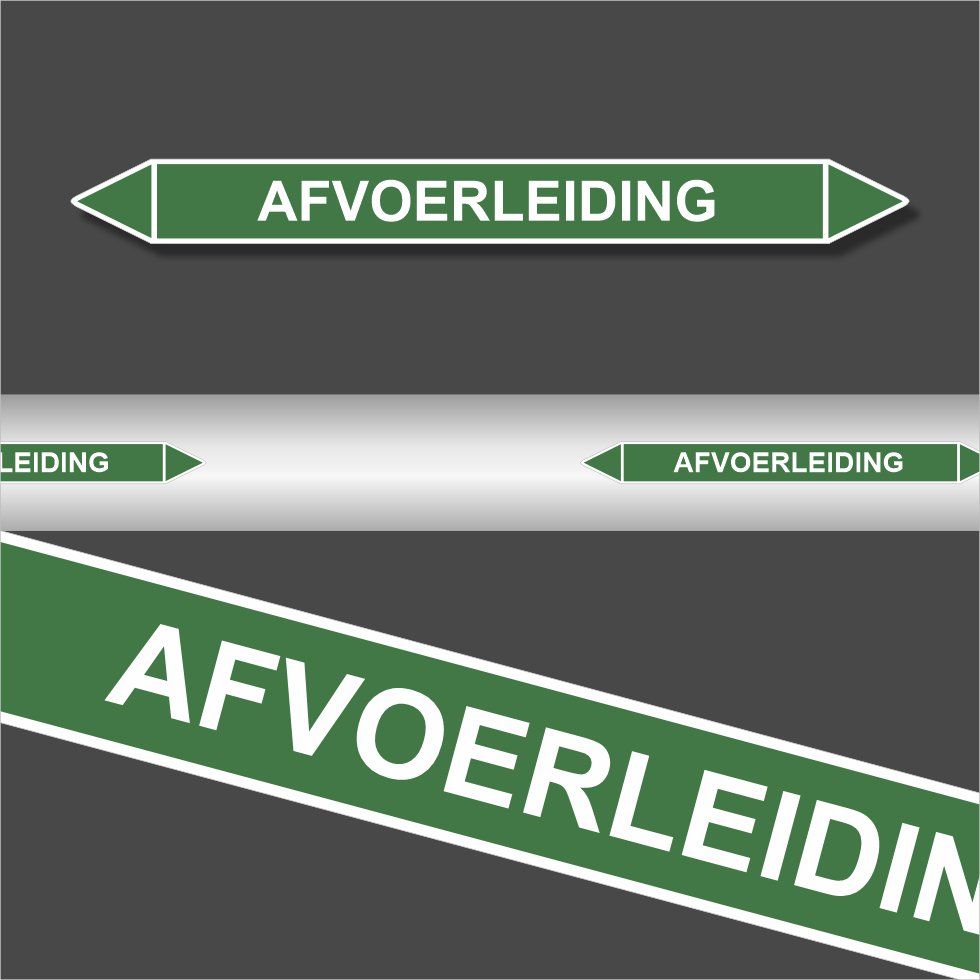 Leidingstickers Leidingmarkering Afvoerleiding (Water) Leidingstickers Leidingmarkering Afvoerleiding (Water)