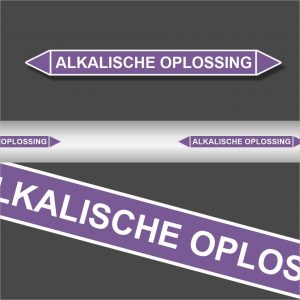 Leidingstickers Leidingmarkering Alkalische oplossing (Basen)