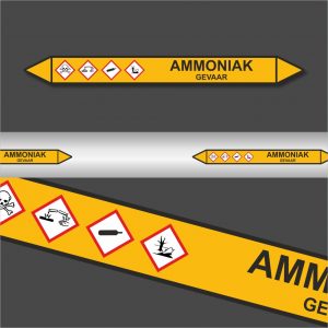 Leidingstickers Leidingmarkering Ammoniak (Gassen)