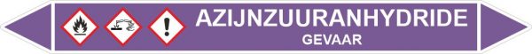 Leidingstickers Leidingmarkering Azijnzuuranhydride (Basen)