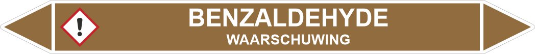 Leidingstickers Leidingmarkering Benzaldehyde (Ontvlambare vloeistoffen) Leidingstickers Leidingmarkering Benzaldehyde (Ontvlambare vloeistoffen)