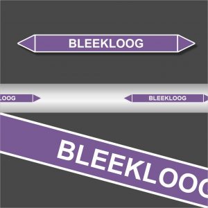 Leidingstickers Leidingmarkering Bleekloog (Basen)