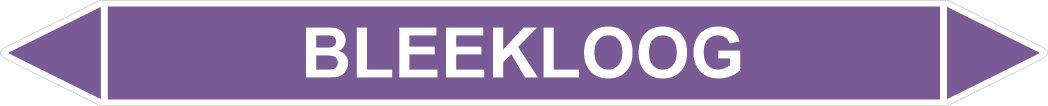 Leidingstickers Leidingmarkering Bleekloog (Basen)