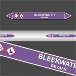 Leidingstickers Leidingmarkering Bleekwater (Basen)