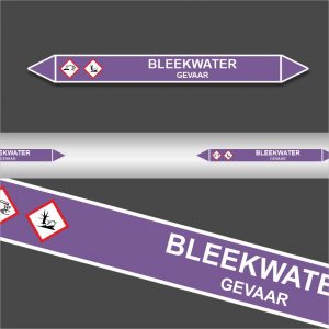 Leidingstickers Leidingmarkering Bleekwater (Basen)