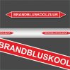 Leidingstickers Leidingmarkering Brandbluskoolzuur (Blusleidingen)