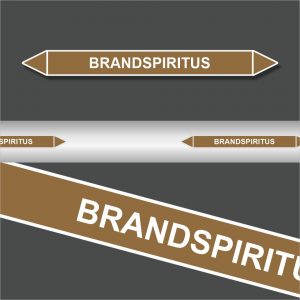 Leidingstickers Leidingmarkering Brandspiritus (Ontvlambare vloeistoffen)