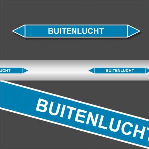 Leidingstickers Leidingmarkering Buitenlucht (Lucht)