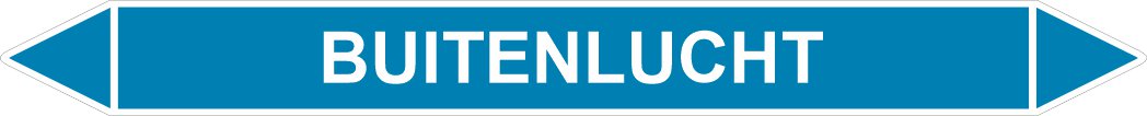 Leidingstickers Leidingmarkering Buitenlucht (Lucht)