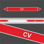 Leidingstickers Leidingmarkering CV (Blusleidingen)