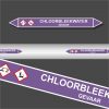 Leidingstickers Leidingmarkering Chloorbleekwater (Basen)