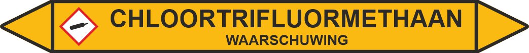 Leidingstickers Leidingmarkering Chloortrifluormethaan (Gassen)