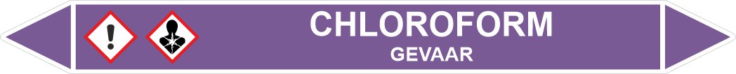 Leidingstickers Leidingmarkering Chloroform (Basen) Leidingstickers Leidingmarkering Chloroform (Basen)