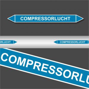 Leidingstickers Leidingmarkering Compressorlucht (Lucht)