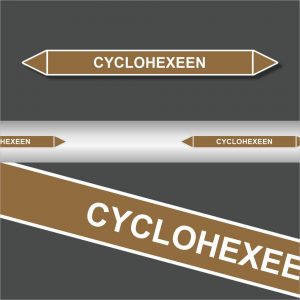 Leidingstickers Leidingmarkering Cyclohexeen (Ontvlambare vloeistoffen)