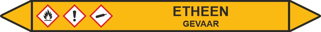 Leidingstickers Leidingmarkering Etheen (Gassen) Leidingstickers Leidingmarkering Etheen (Gassen)