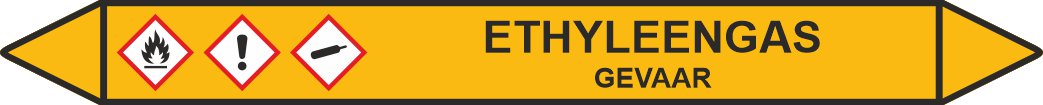 Leidingstickers Leidingmarkering Ethyleengas (Gassen)
