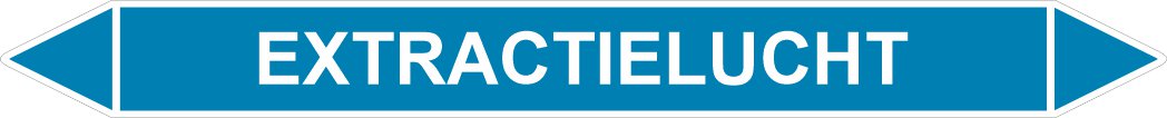 Leidingstickers Leidingmarkering Extractielucht (Lucht) Leidingstickers Leidingmarkering Extractielucht (Lucht)