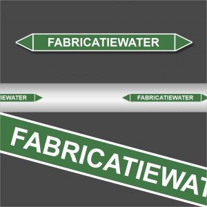 Leidingstickers Leidingmarkering Fabricatiewater (Water)