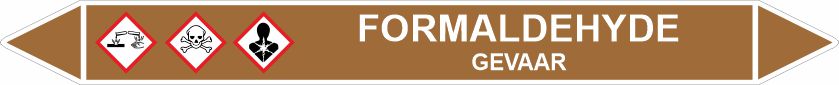 Leidingstickers Leidingmarkering Formaldehyde (Ontvlambare vloeistoffen)