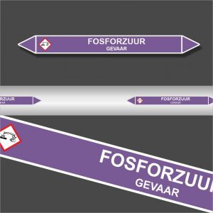 Leidingstickers Leidingmarkering Fosforzuur (Basen)