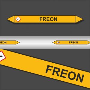 Leidingstickers Leidingmarkering Freon (Gassen)