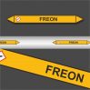 Leidingstickers Leidingmarkering Freon (Gassen)