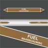 Leidingstickers Leidingmarkering Fuel (Ontvlambare vloeistoffen)