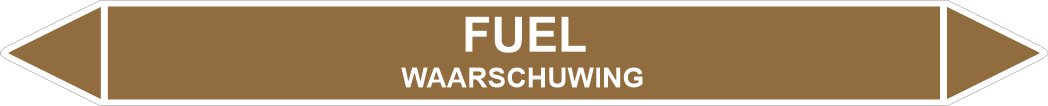 Leidingstickers Leidingmarkering Fuel (Ontvlambare vloeistoffen)