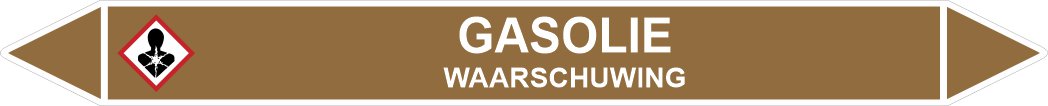 Leidingstickers Leidingmarkering Gasolie (Ontvlambare vloeistoffen) Leidingstickers Leidingmarkering Gasolie (Ontvlambare vloeistoffen)