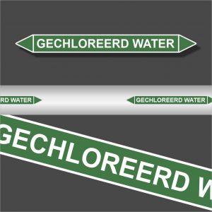 Leidingstickers Leidingmarkering Gechloreerd water (Water)