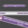 Leidingstickers Leidingmarkering Geconcentreerd Zwavelzuur (Basen)