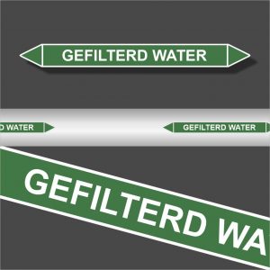 Leidingstickers Leidingmarkering Gefilterd water (Water)