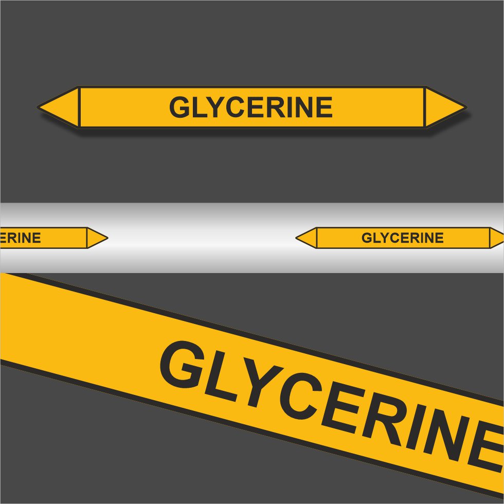 Leidingstickers Leidingmarkering Glycerine (Gassen)