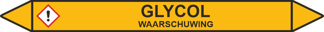 Leidingstickers Leidingmarkering Glycol (Gassen) Leidingstickers Leidingmarkering Glycol (Gassen)