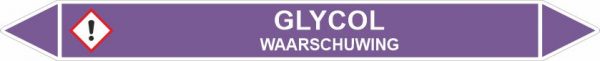 Leidingstickers Leidingmarkering Glycol (Basen)