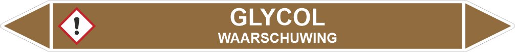 Leidingstickers Leidingmarkering Glycol (Ontvlambare vloeistoffen) Leidingstickers Leidingmarkering Glycol (Ontvlambare vloeistoffen)